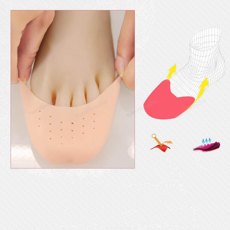 Almohadillas para protección del dedo del pie, plantillas de silicona, cómodas almohadillas para zapatos, alivio del dolor, plantilla antideslizante de silicona para el cuidado de los pies de las mujeres