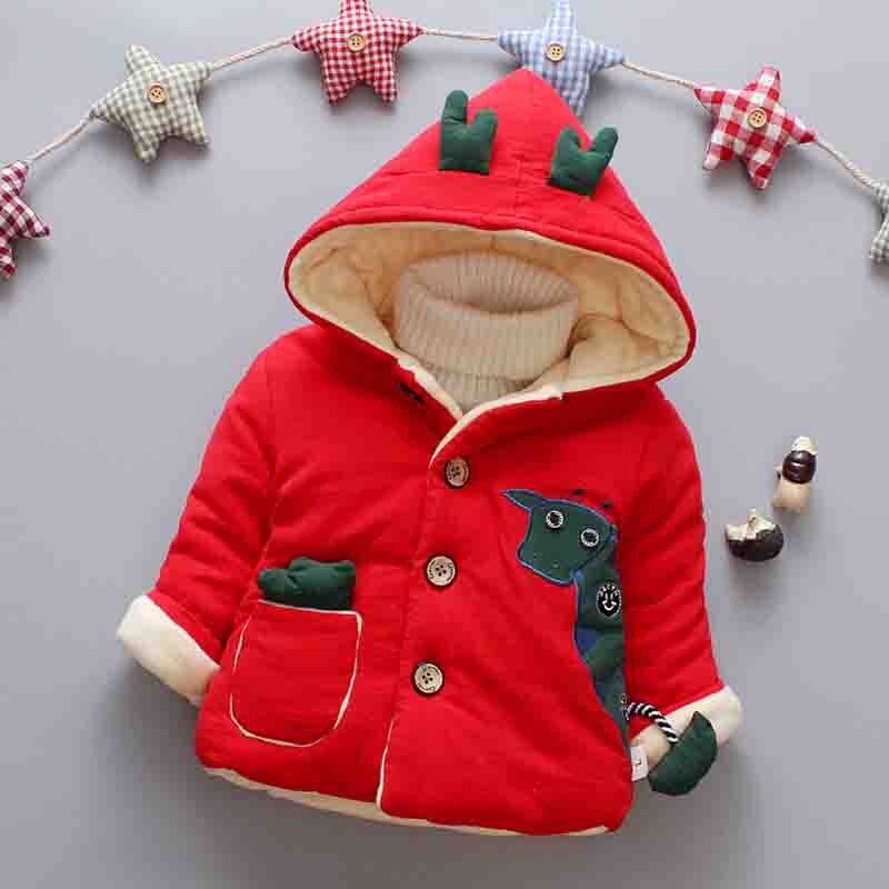 BibiCola hiver infantile bébé garçons manteaux vestes dessin animé -né garçon épais coton veste adapté pour bébé 0-2Y: Rouge / 24M