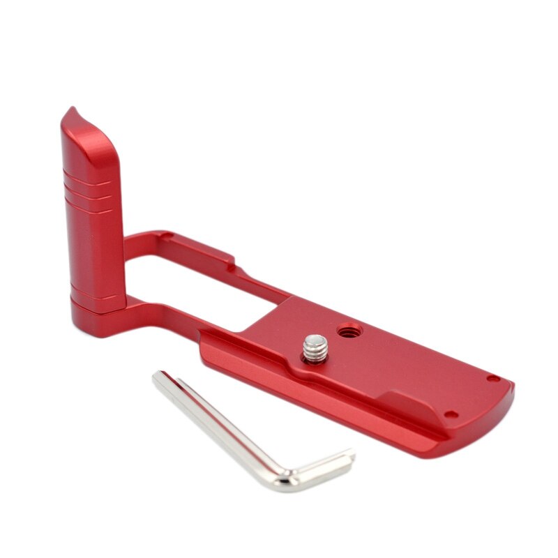 Staffa per fotocamera L, piastra a sgancio rapido per Panasonic GX9/GX85/GX7II Base per impugnatura verticale piastra a sgancio rapido L: Rosso