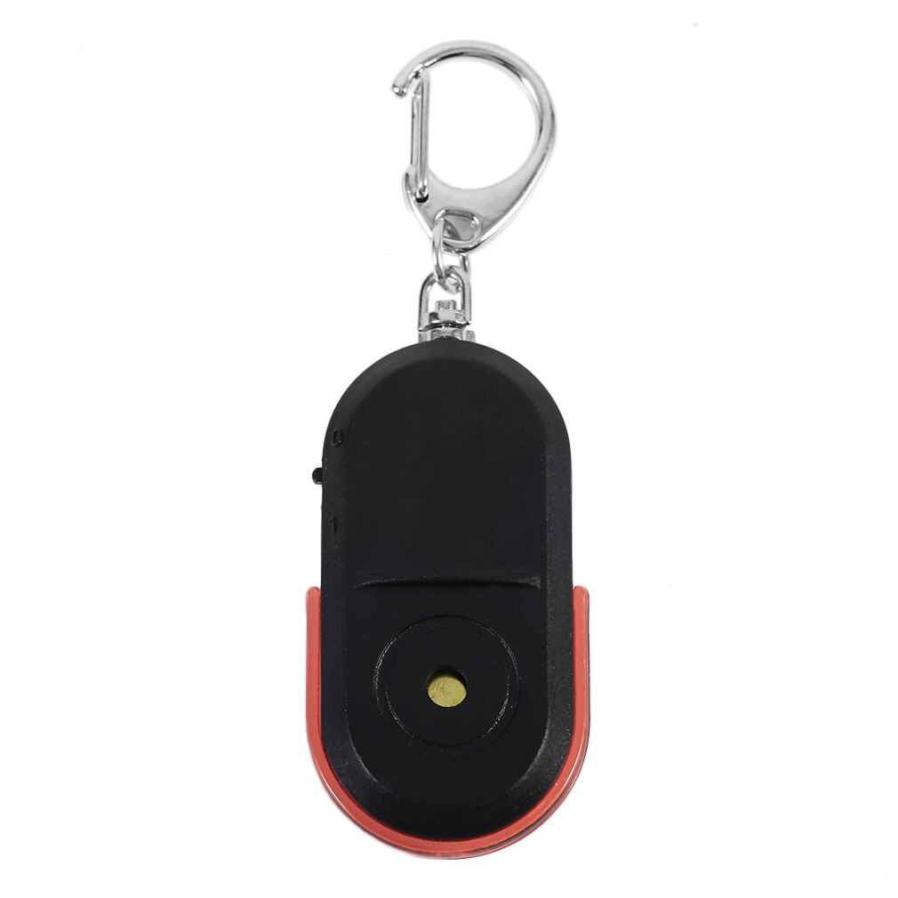 Draagbare Key Finder Oude Mensen Anti-Verloren Alarm Key Finder Draadloze Nuttig Whistle Sound Led Licht Locator Finder Sleutelhanger: Rood