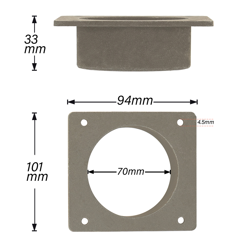 Aluminum Mass Air Flow Sensor Intake Adapter Plate ADMP-01