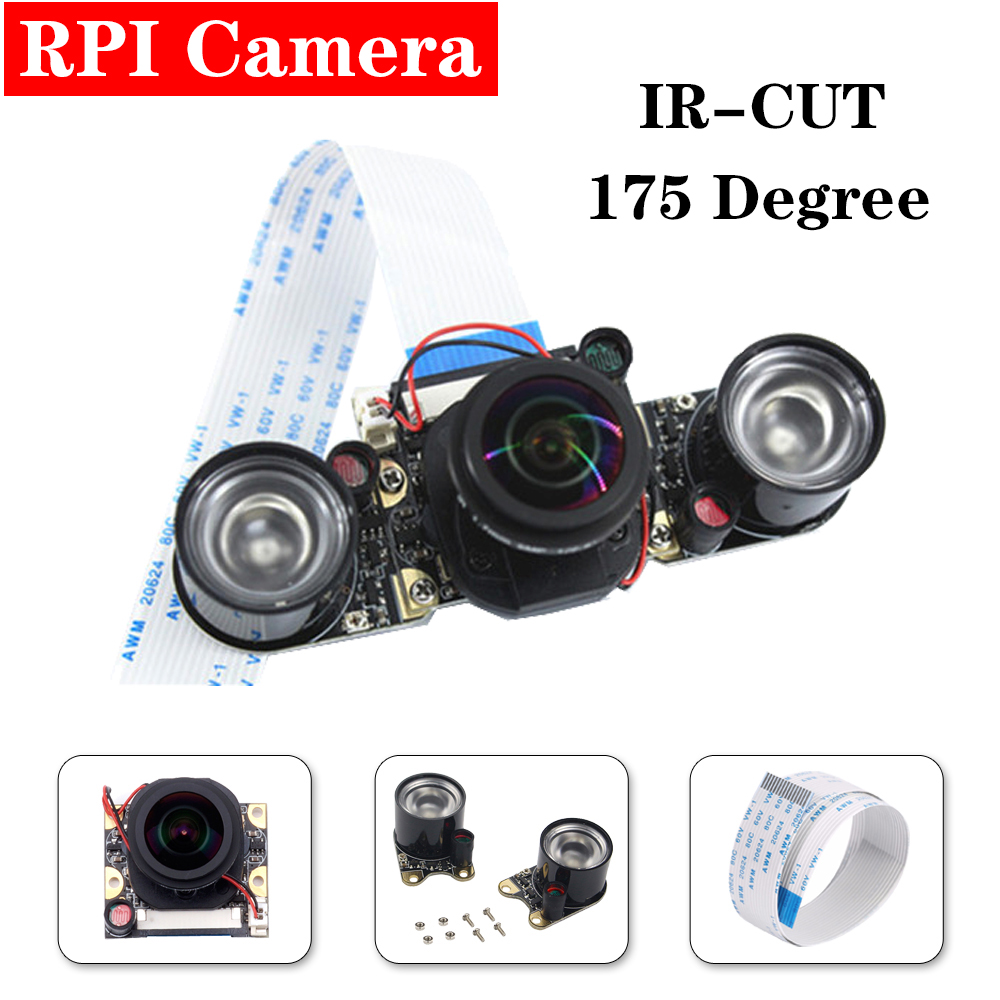 5MP Raspberry Pi Night Vision Camera Module - 1080P - IR-CUT - 175 Degree Angle - for Raspberry Pi 4B/3B+