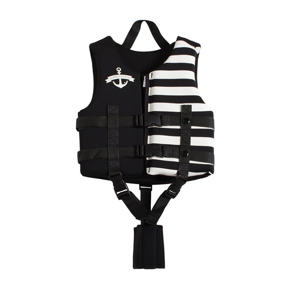 Newao chaleco salvavidas de entrenamiento infantil neopreno EPE Buoyancy chaleco salvavidas para bebés niños Chaleco de natación para pesca en Kayak: Black / XXL