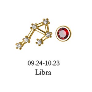 MloveAcc 12 Konstellation Stern Asymmetrie Ohr Studs Kristall Sternzeichen Wassermann Krebs Skorpion Piercing Stud Ohrringe für Frauen Mädchen: Libra