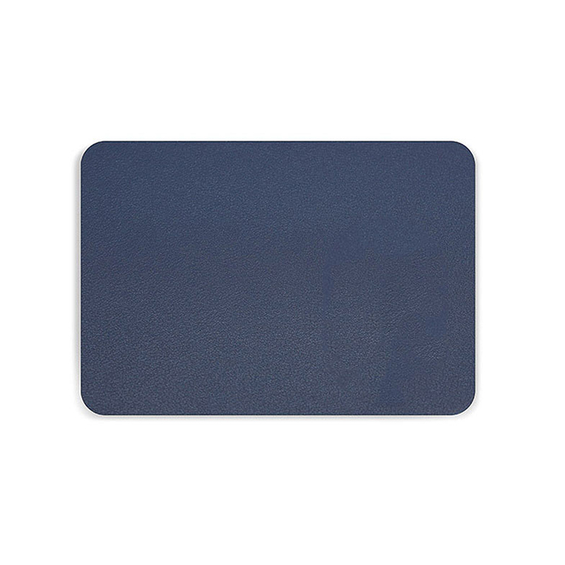 Simple Solid Color PU Leather Mouse Mat Anti-slip Waterproof 25*21cm Mouse Pad School Supplies Office Accessories: Navy Blue