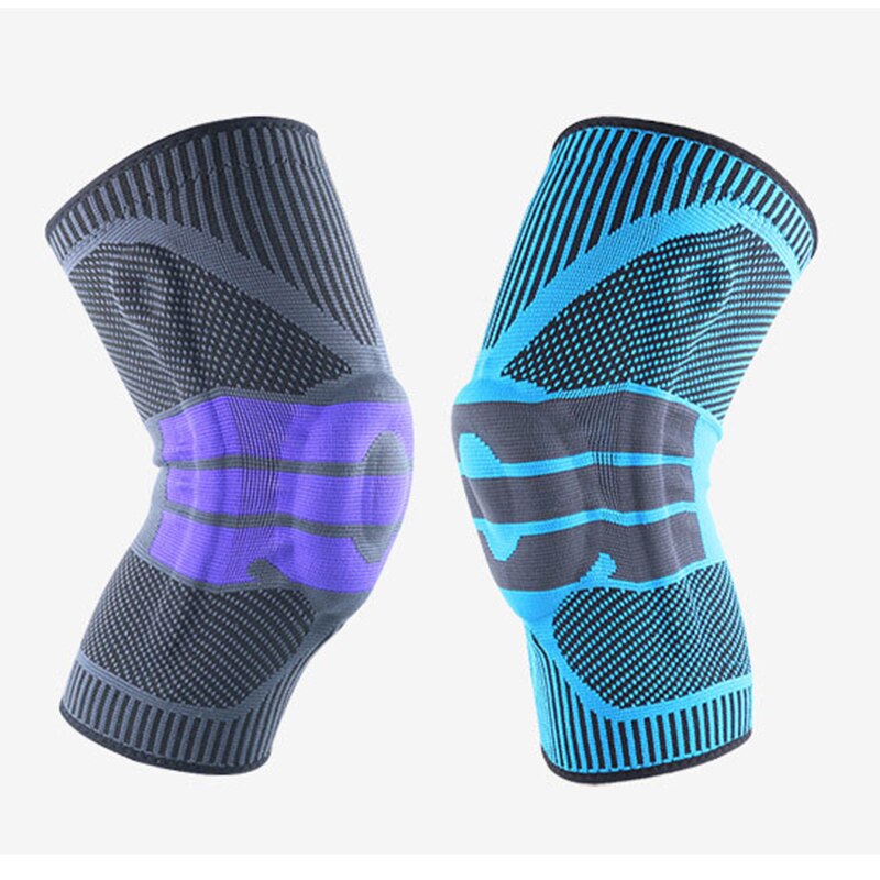 1 Pcs Silicone Spring Full Knee Brace Strap Patella Medial Support Strong Meniscus Compression Protection Sport Pads Running #ED