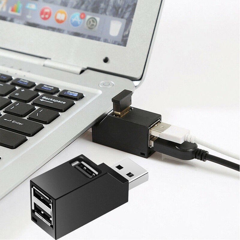 3 Port USB Hub Mini USB 2.0 High Speed Hub Splitter Box For PC Laptop U Disk Card Reader Mobile Phone Hub For iPhone 6 7 8 X