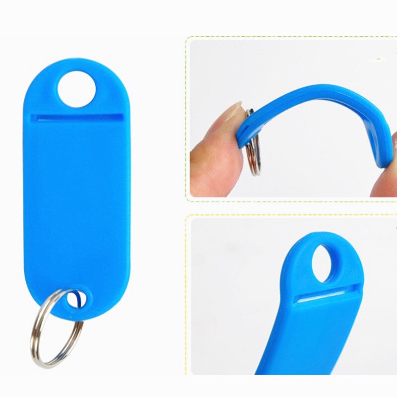 Colour Plastic key card Holder Keychain & Organizer Luggage ID Label Key rings Name Cards