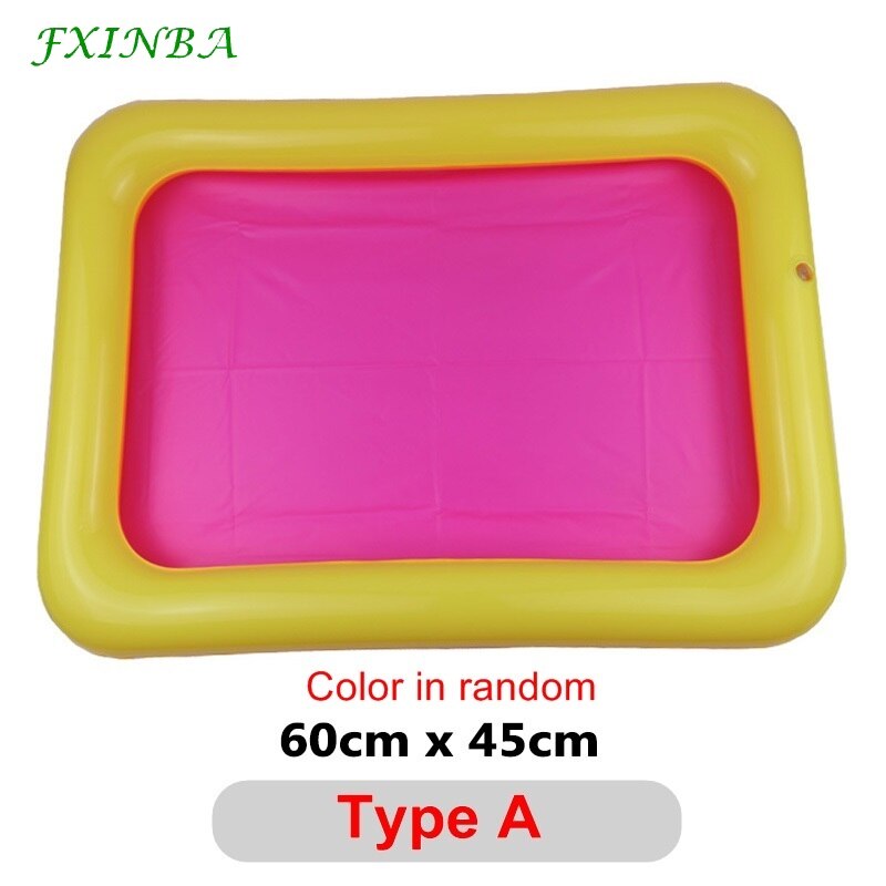 FXINBA 5 Types PVC gonflable plateau de sable piscine de pêche enfants jouent sable boîte moulage argile boue Slime fournitures Lizun jouets plage intérieure: 60random