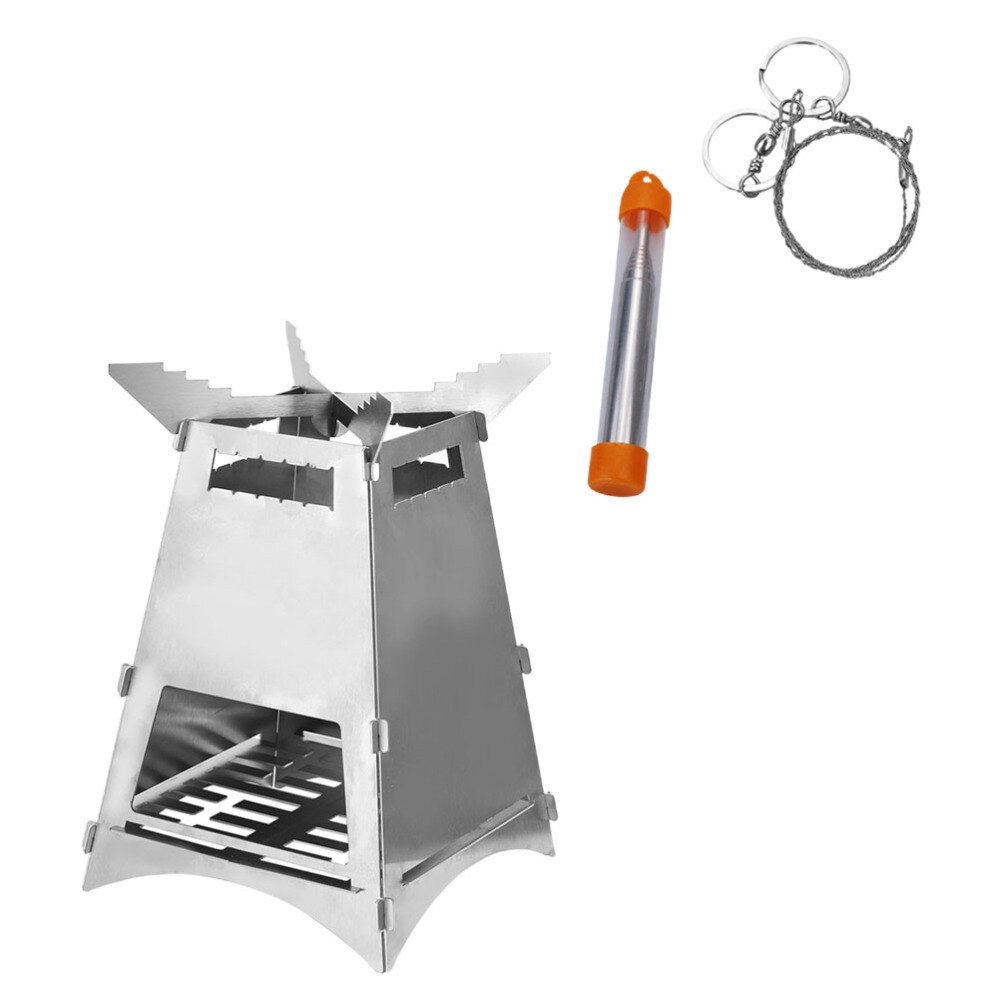 3 Stks/set Hout-Burningovens Vouwen Kookgerei Brandende Kachel Hout-Burningovens Bbq Kachel Voor Camping