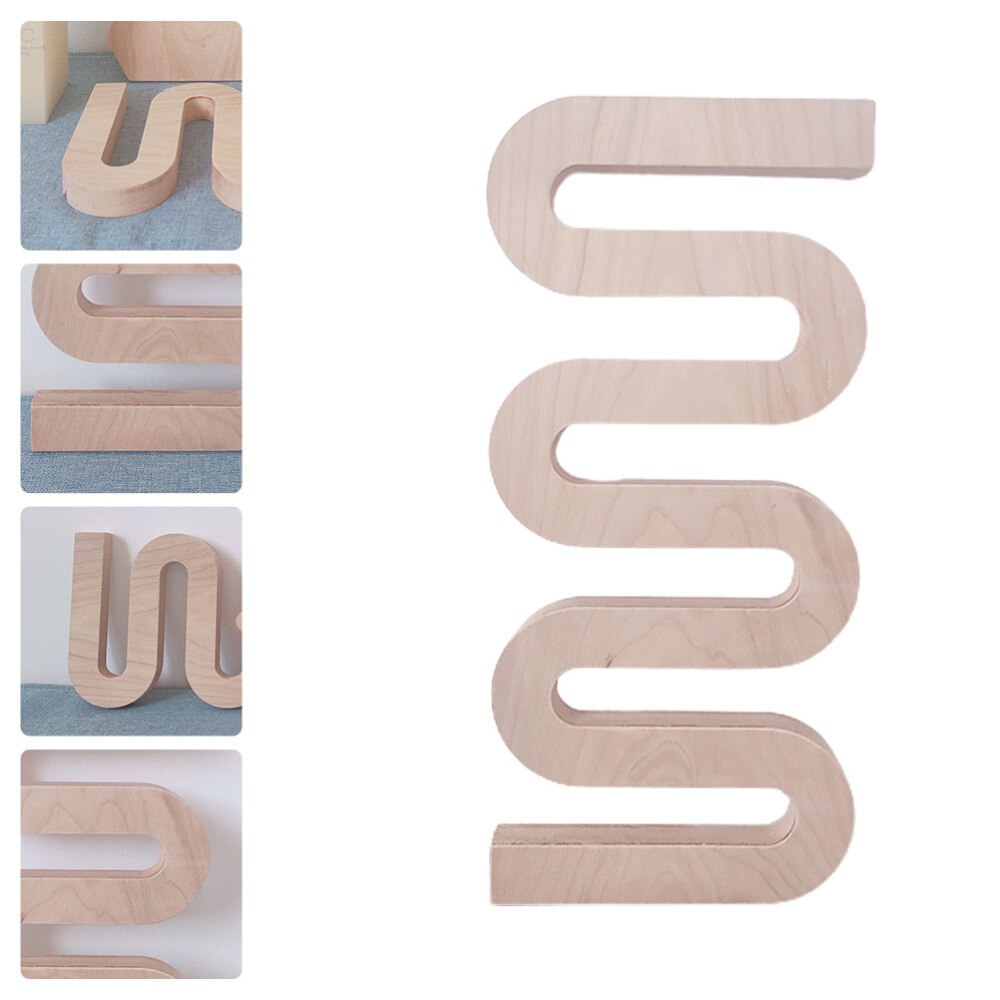 1PC Nordic Geometric Cherry Wood Chopping Board Dinner Board Adornment Prop