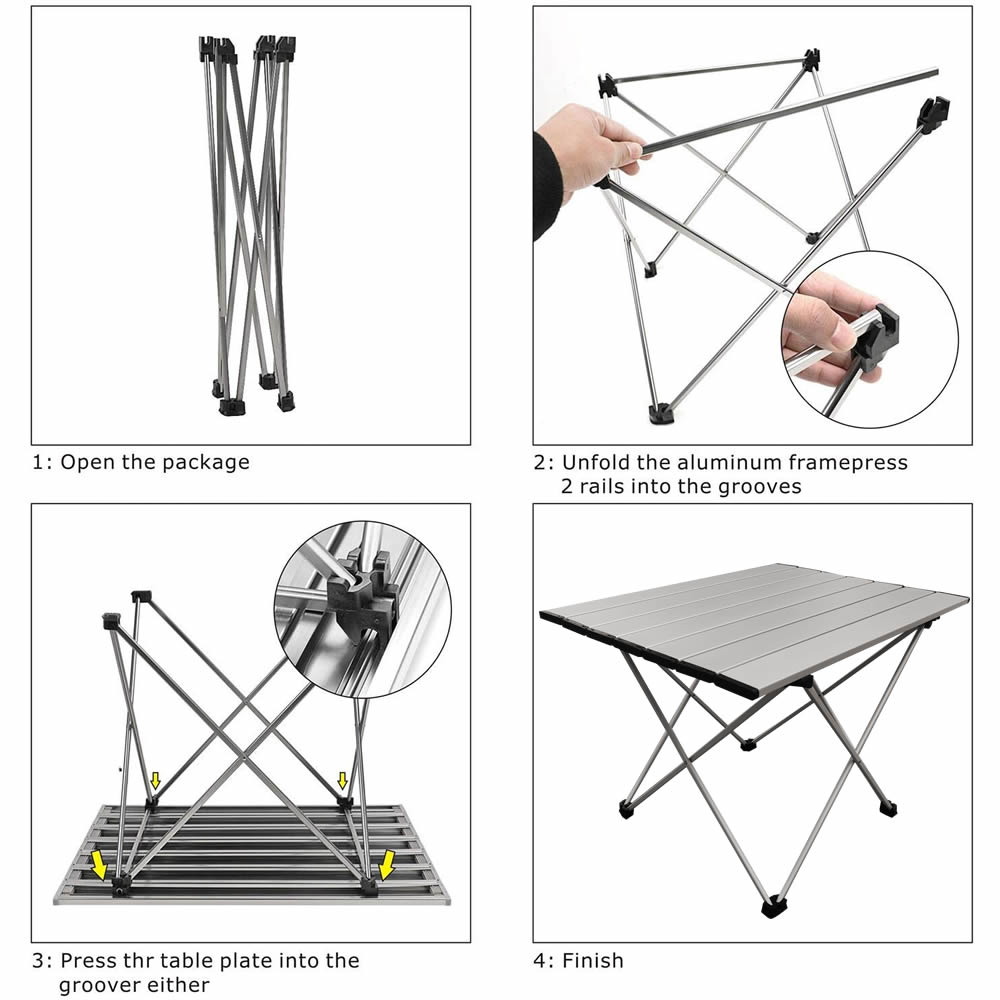 Sportneer Draagbare Camping Tafels Met Mesh Opbergtas, Ultralight Camp Folding Side Tafel, aluminium Tafel Top Geweldig Voor Kamp,