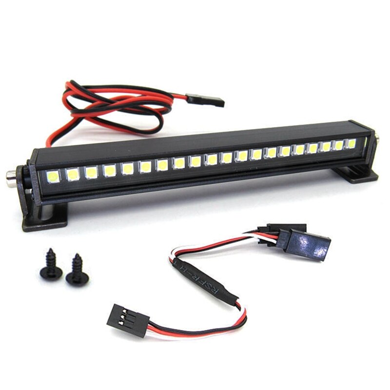 Led Dak Lamp Verlichting Bar Met Conversie Kabel Voor Wpl D12 C14 C24 C34 Mn D90 MN99S Rc Car Upgrade onderdelen Accessoires