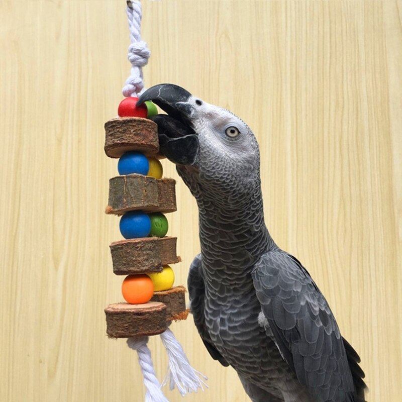 Puiset linnut papukaija värikkäät lelut - purupurenta roikkuva häkki - pallot kaksi köyttä, sopiva pieni undulaati rakaslintu kakku mynah lintu