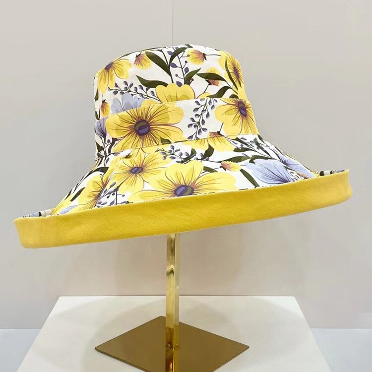 Cappello da pescatore giapponese nuova visiera parasole Doppio viso estiva da donna cappello con visiera uv cappello da spiaggia visiera a tesa larga: 5