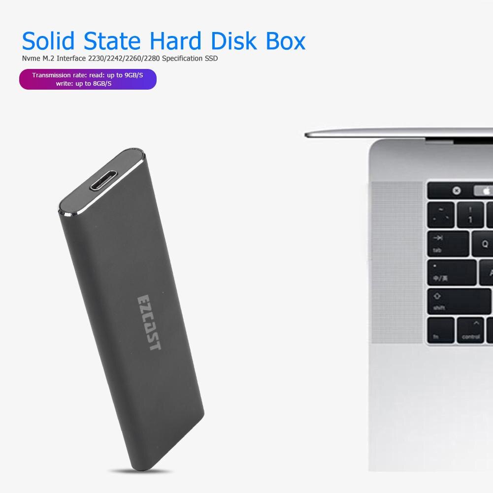 SSD Case Box Drives Type-C USB 3.1 NVME Hard Disk Box 10Gbps PCI-e Enclosure Hard Disk M.2 SSD Case