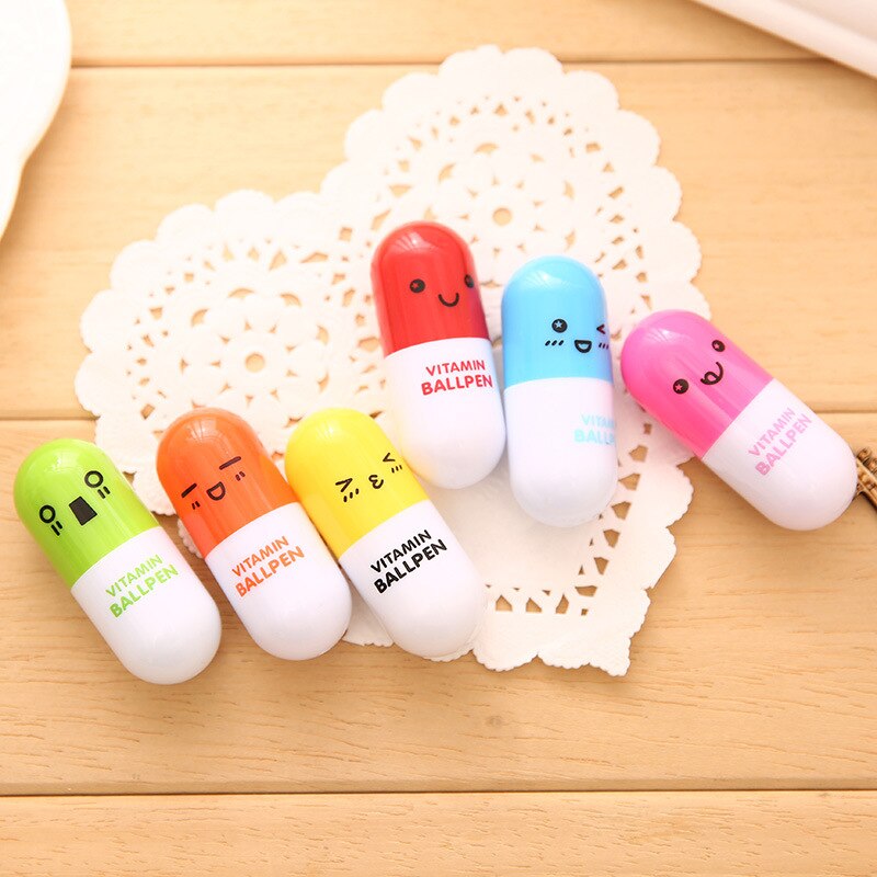 1 Pcs Pill Ballpoint Pen Office And School Supplies Cute School Supplies Stationery Ball Pen Set Office Accessories