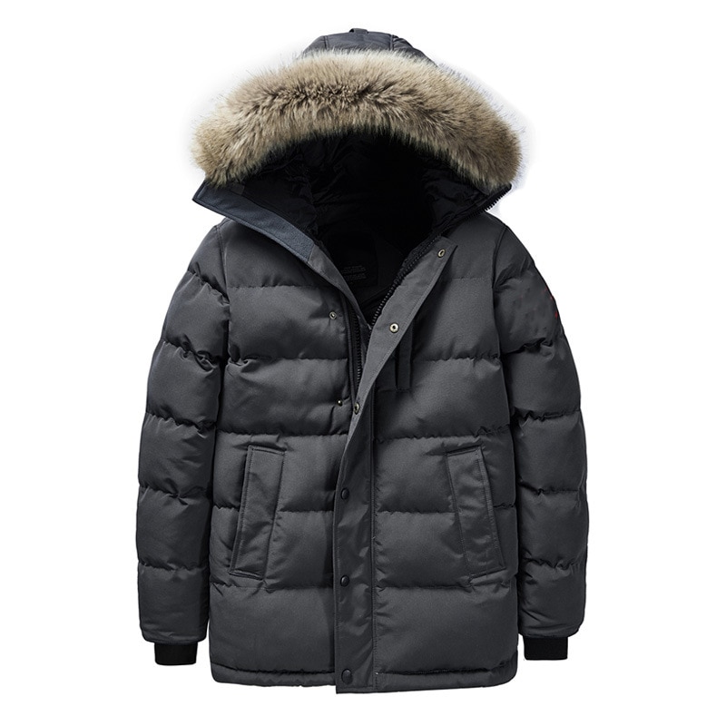 Toevallige Zwarte Winter Jas heren Windscherm Warme Gewatteerde Fur Hooded Parka Mode Bovenkleding Jas Plus Size 6XL 7XL 8XL