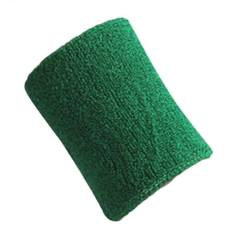 1pcs basketball sweat-absorbent towel wristband embroidered cotton adult wristband: army green