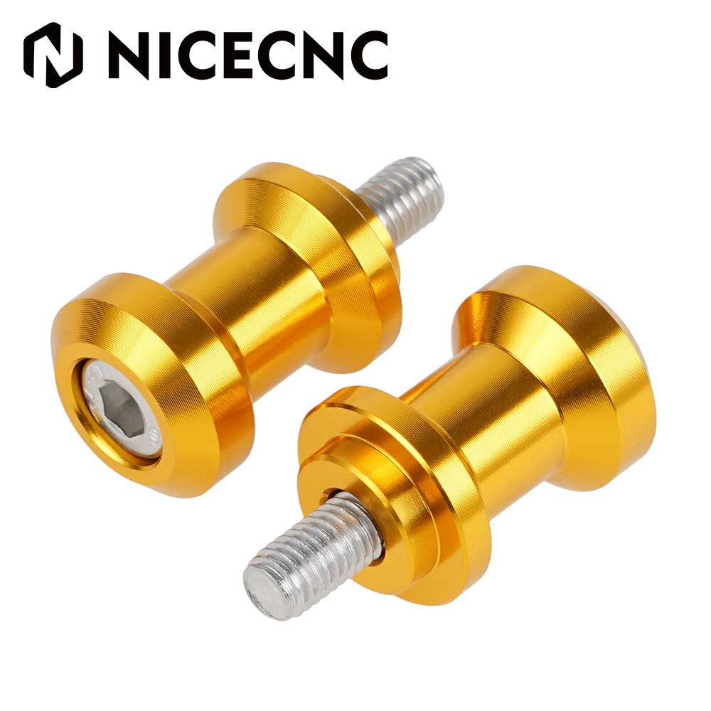 Nicecnc 8Mm Cnc Achterbrug Spoelen Sliders Swing Arm Voor Suzuki SV650 SV650S SV1000 SV1000S SFV650 TL1000S TL1000R TL1000 R/S Sv: Gold