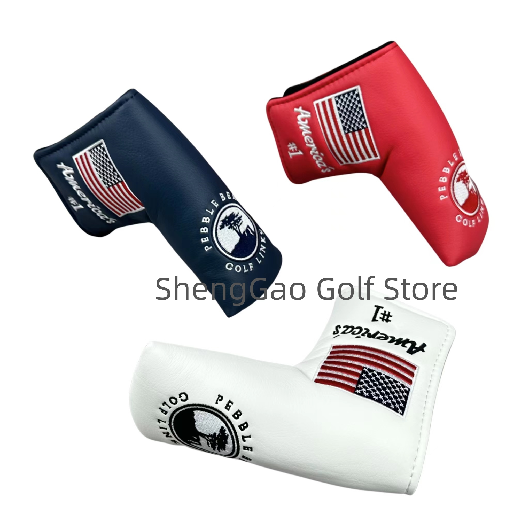 1pc Golf Putter Abdeckung PU Leder Verschluss Kiefer aufbringen Golf Verein Abdeckung Klinge Putter Abdeckung Schutz