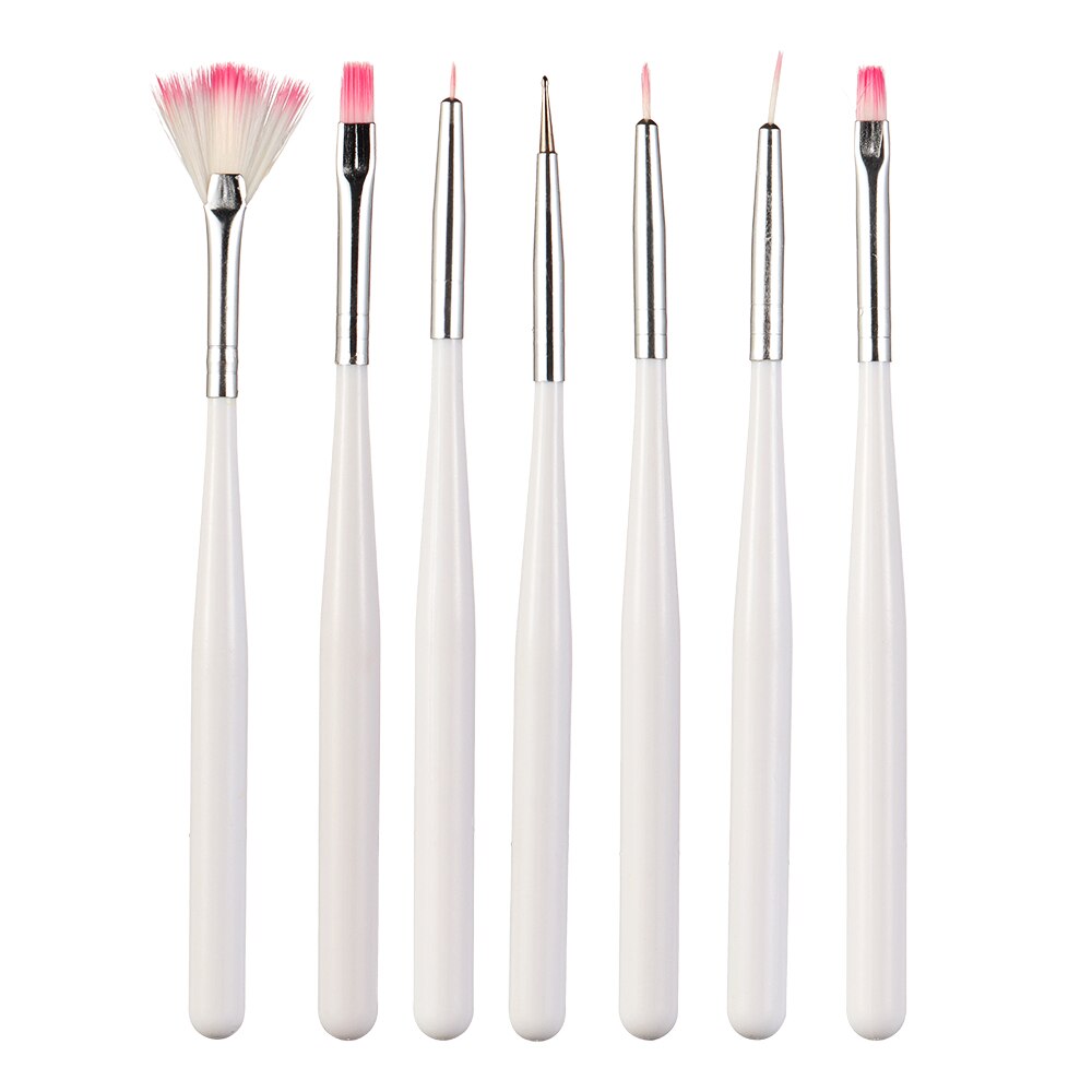 7 stk plast rustfritt stål cupcake maling pennebørste konditor fondant glasur tørke støv form decal dekor tilbehør diy sugarcraft verktøy
