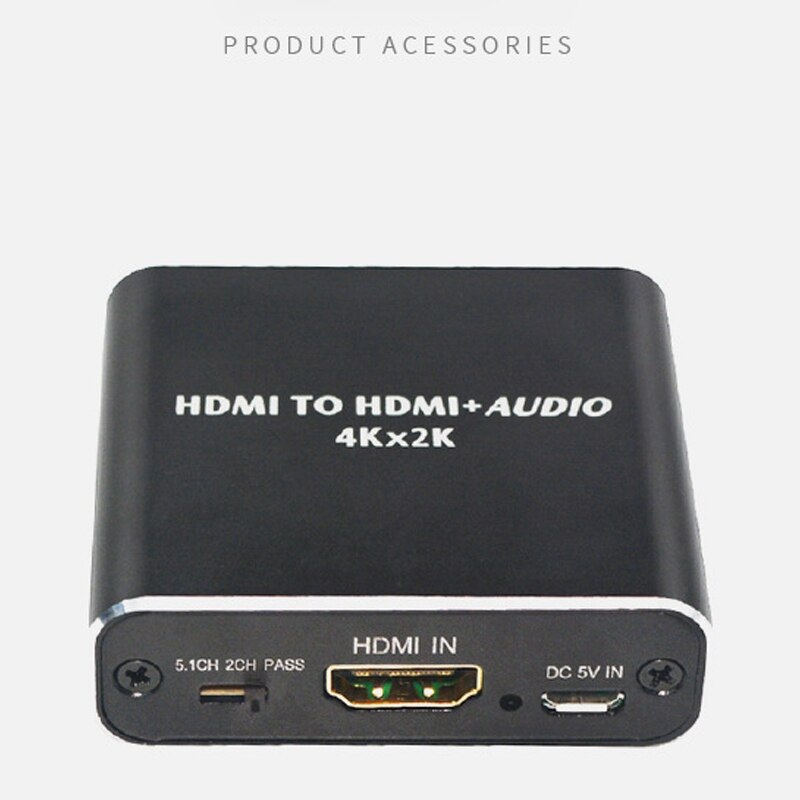 HDMI Audio Splitter 5.1 Decoder Digital Audio Extractor 3D Stereo Surround Lossless Transmission 4Kx2K