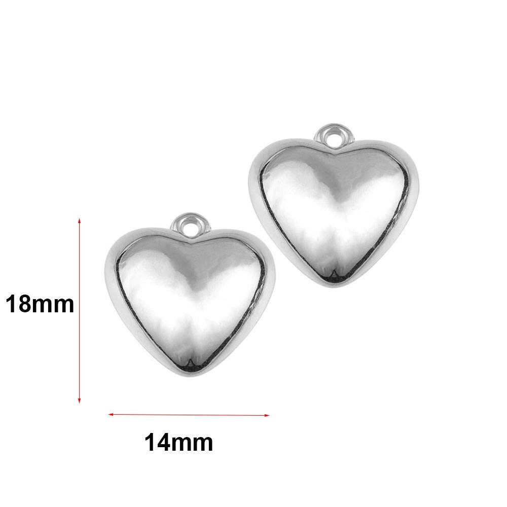 20pcs Heart Cute CCB Loose Beads For Necklace Pendant Heart Star Charms For Jewelry Making Supplies DIY Necklace Spacer Beads: 18x14mm