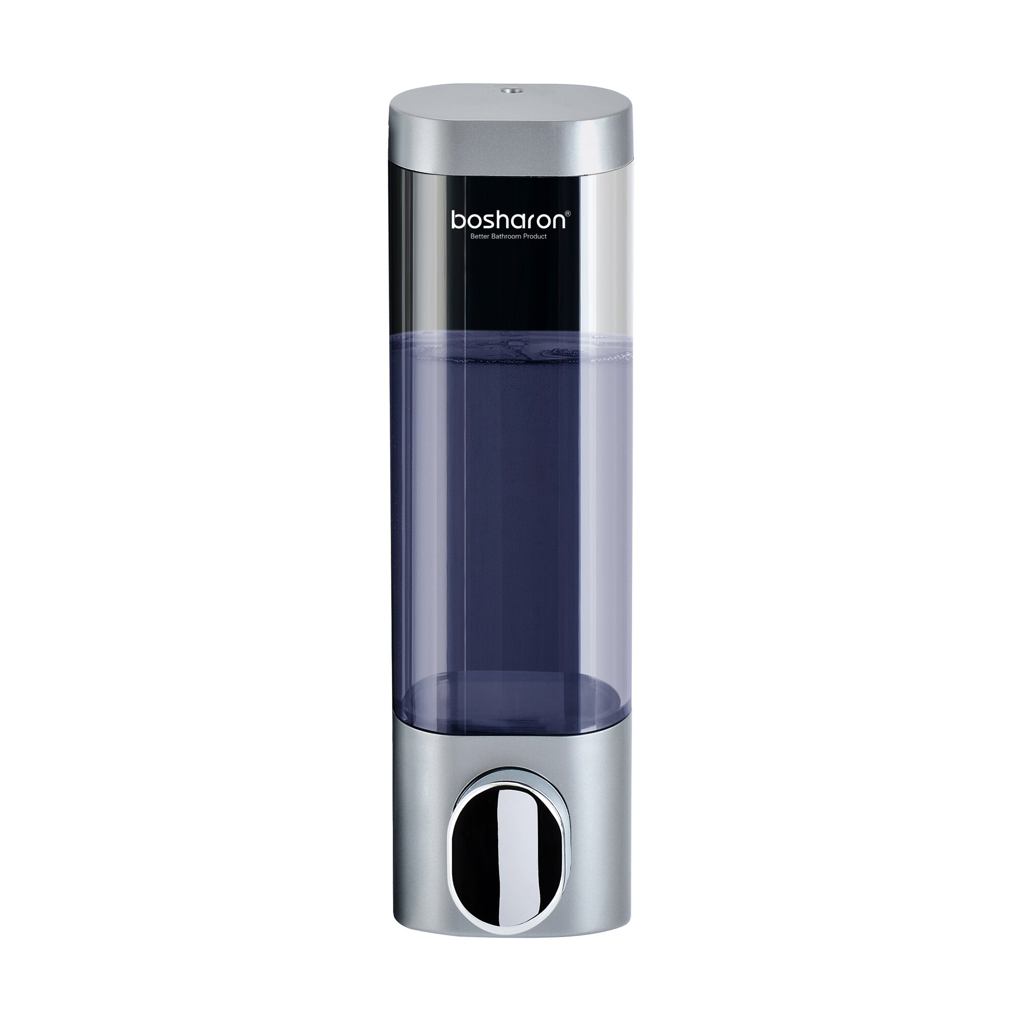 Einzigen Doppel verdreifachen 300ml Seife Spender Zauberstab-montieren Dusche Schlecht Shampoo Spender Flüssigkeit Seife Container Schlecht Zubehör: Silber- Single