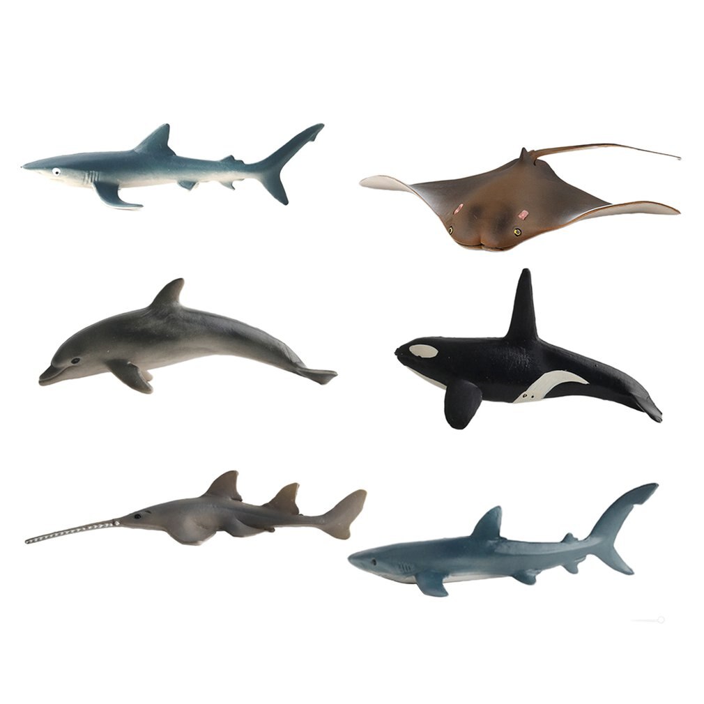 Simulation Great White Shark Whale Shark Marine Biology Model Turtle Penguin Underwater World Children'S Animal Toys