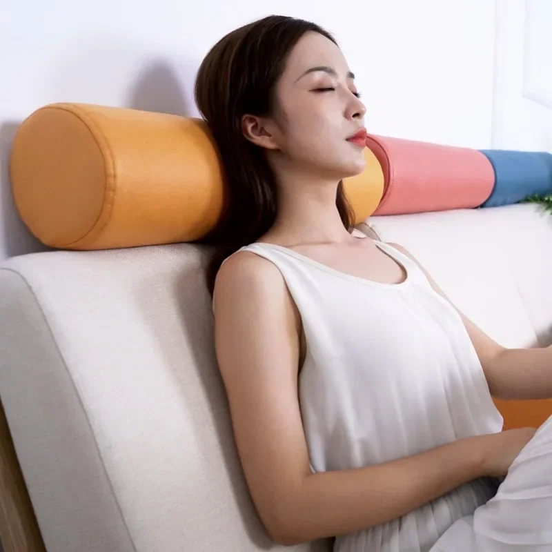 Cylindrical Pillow Pillow Long Cylindrical Lumbar Pillow Sofa Headrest Pillow Cushion Cushion Clip Legs Sleeping Office