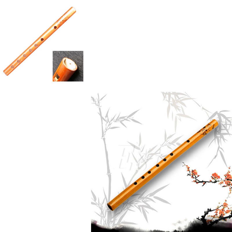1PC IRIN Chinese Traditional 6 Holes Bamboo Flute Vertical Flute Clarinet Student Musical Instrument Wooden Color