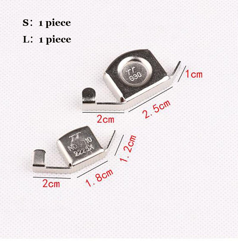 Guía de costura magnética de 2 piezas, máquina de coser artesanal hecha a mano, pie de presión, máquina de coser doméstica e Industrial, guía de pie para coser: S n L(2PCS)