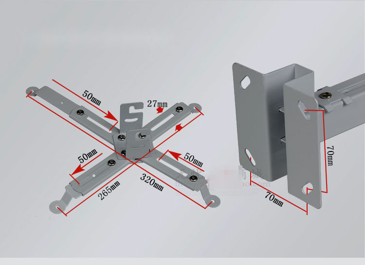 4365 Ceiling Mount White Color Roof Bracket White Color Stand For HD Video Projector