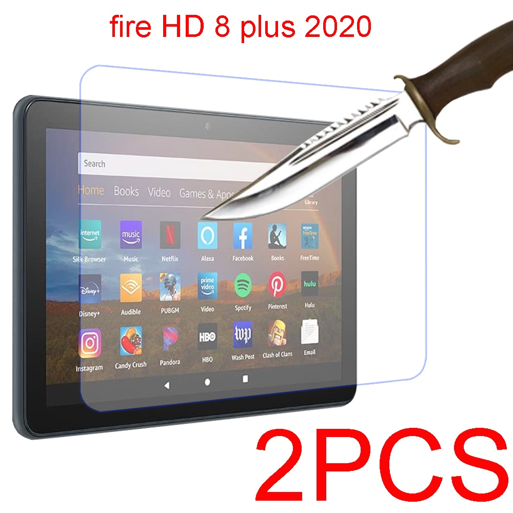 2 Packs Gehard Glas Screen Protector Voor Kindle Fire Hd 8 Plus Kids Editie 8 ''Tablet Scherm Beschermende Film