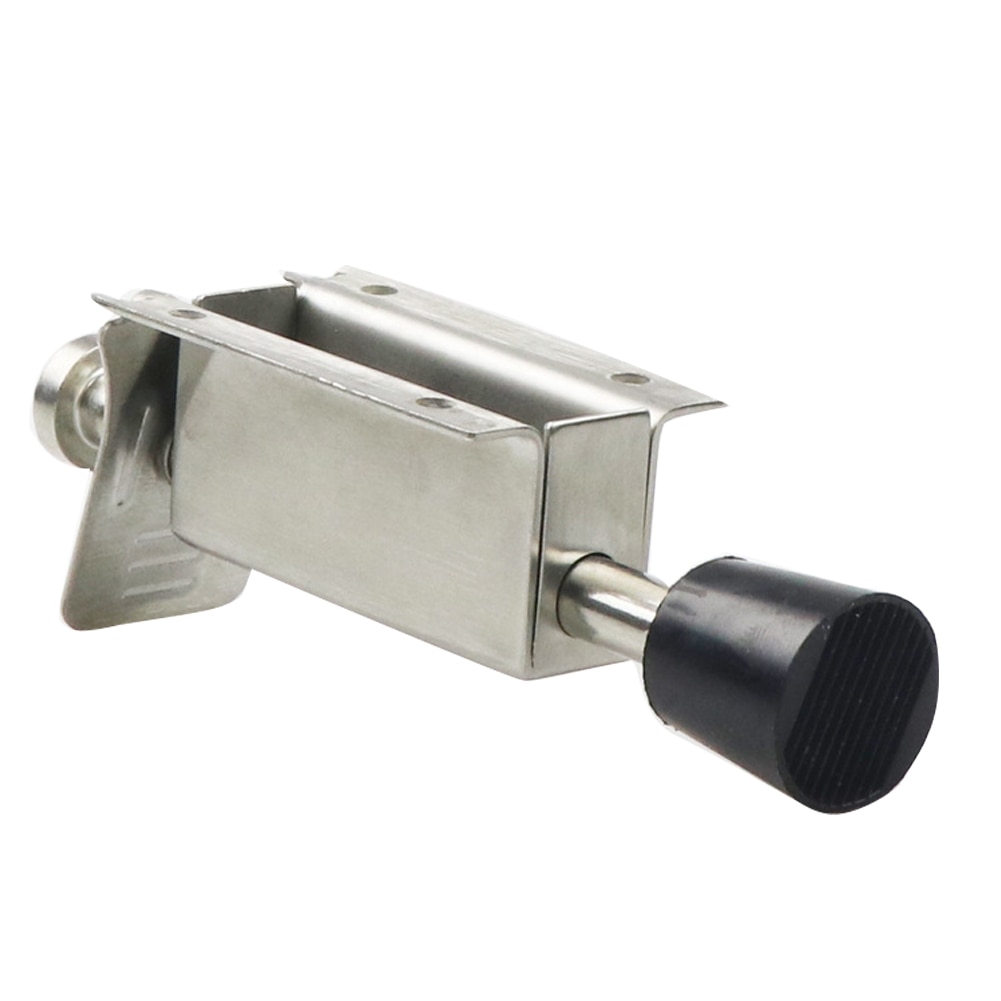 Stainless Steel Durable Rustproof Silver Door Stopper Adjustable Home Mounted Bathroom Spring Loaded Foot Brake Wedges Office