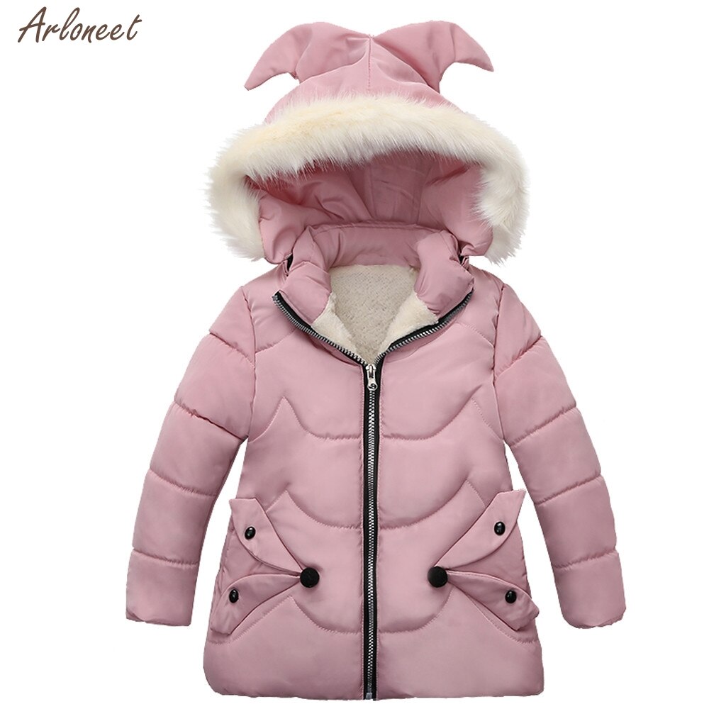 Manteaux d'hiver épais Zip pour enfants filles | Sweat à capuche , manteaux et hauts, vêtements d'extérieur,: Pink / 3T