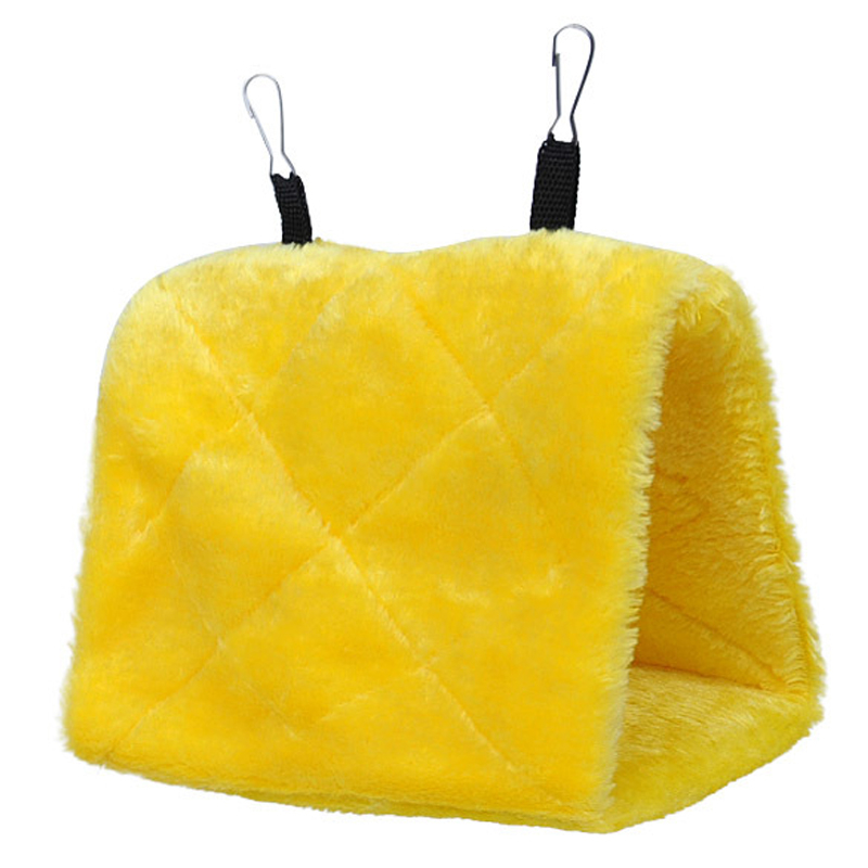 Cage à Hamster pour animal domestique, nid suspendu, perroquet, perruche, lit , hamac pour Rat, jouets pour l'hiver, nichoir, chalet: YELLOW / M