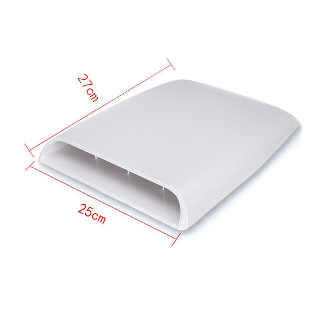 Car Cover Decor Base Decorative Air Flow Intake Hood Vent Bonnet Universal Durable Useful Accessories Tool: White