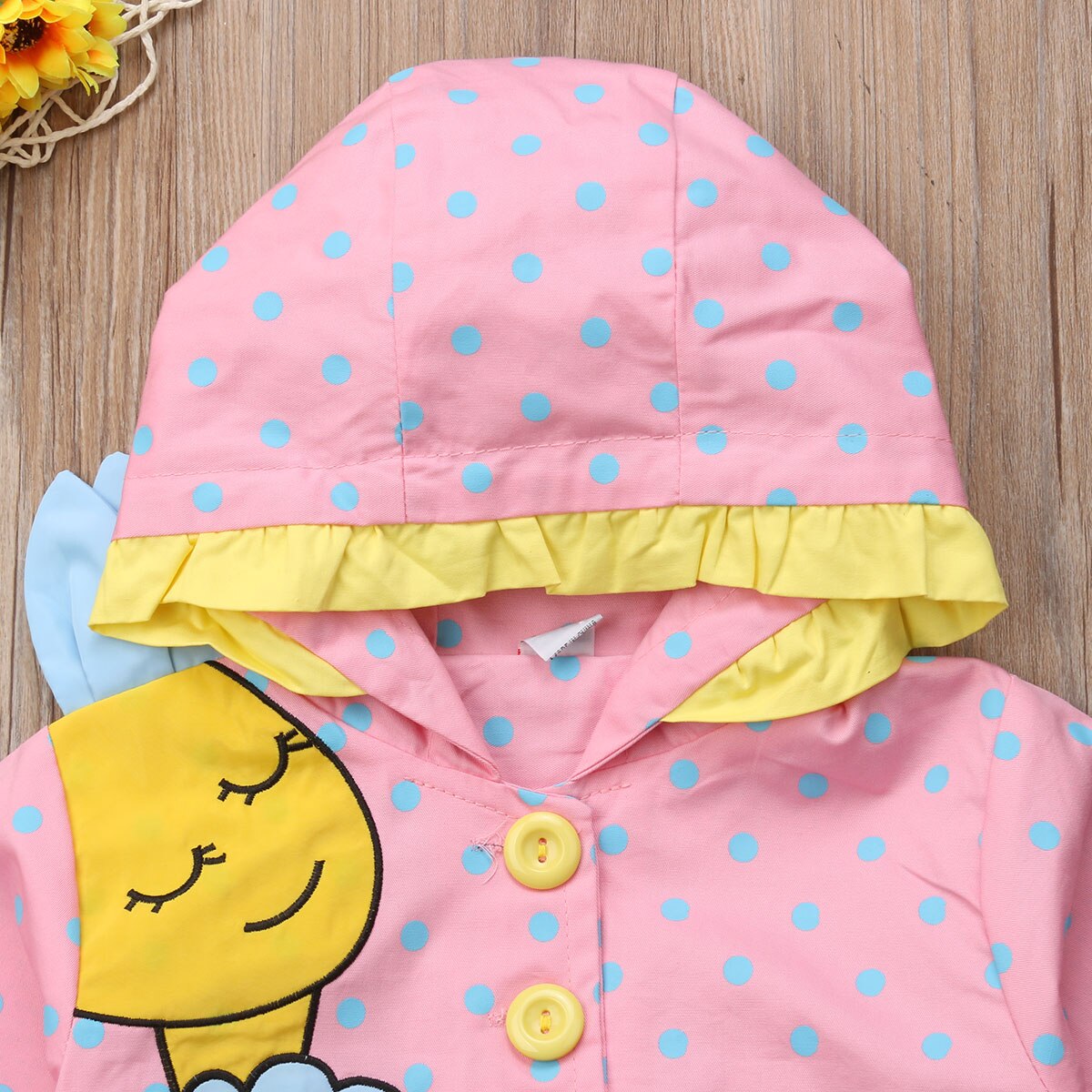 Toddler Baby Girl 3M-3T Kids Hooded Outwear Coat Jacket Overcoat Floral Raincoat Top