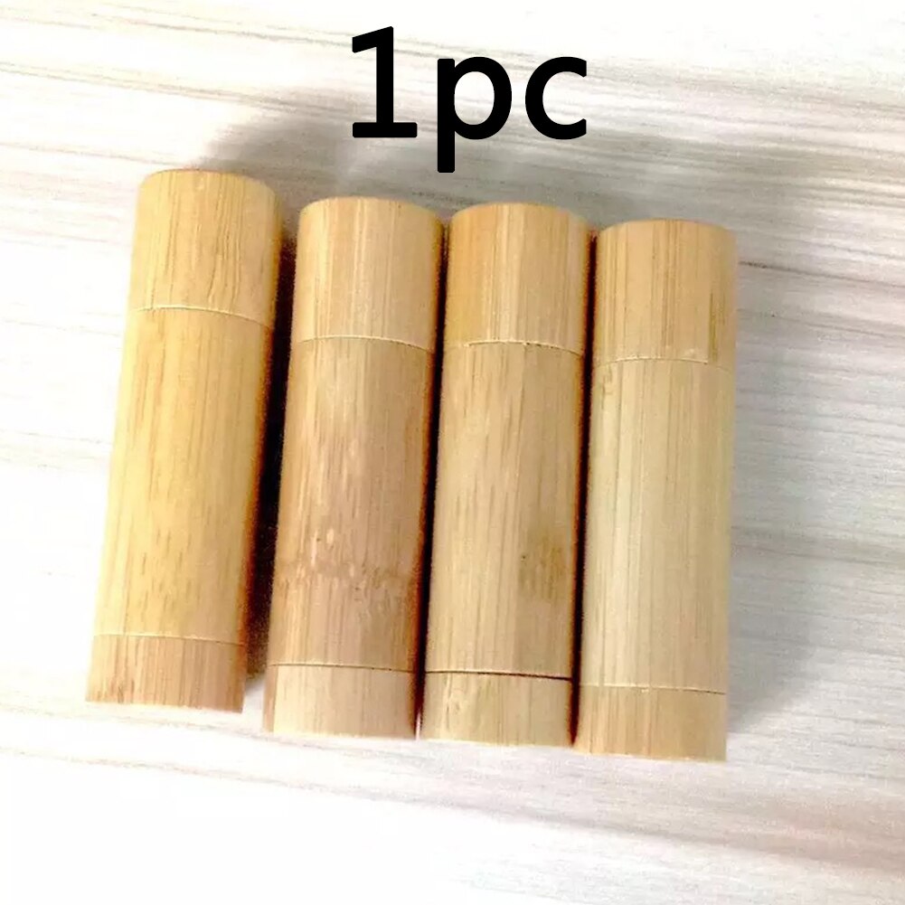 5ml tomma påfyllningsbara bambu läppbalsam tub läppstift deodorant stick cap diy krita hemgjord chapstick behållare för flickor kvinnor