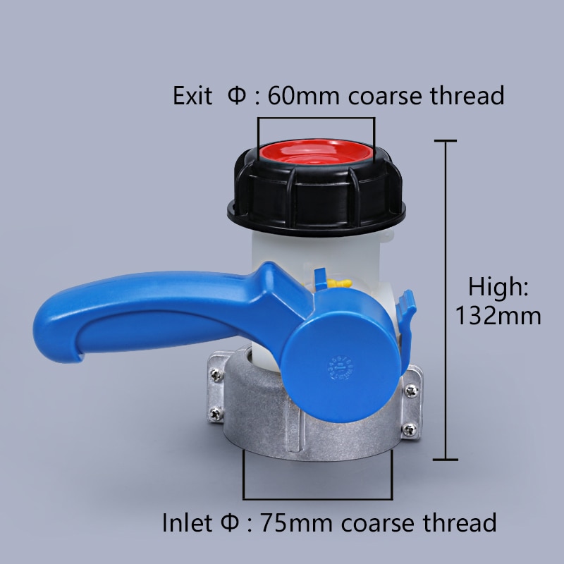 DN50 Butterfly valve for IBC Tank Container Home Garden water tank Valve Switch Accessories Tools