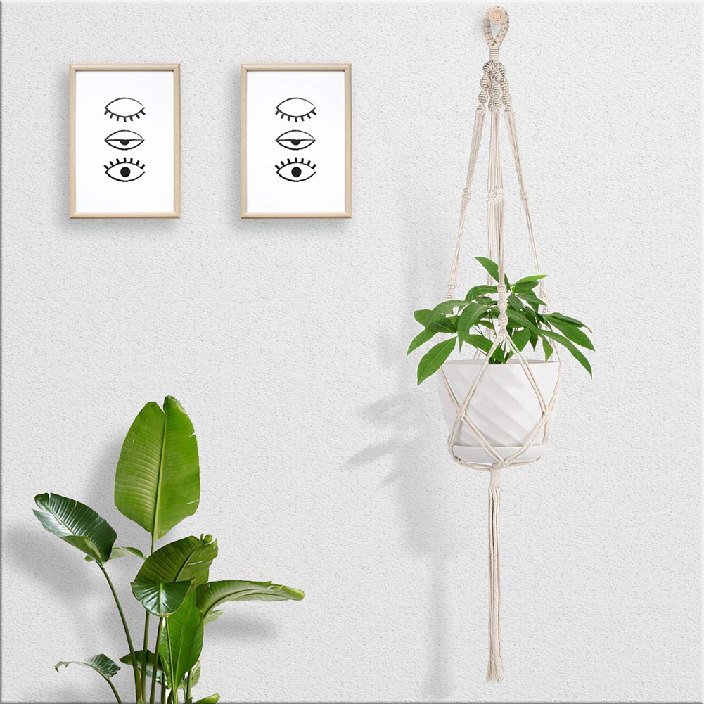 Colgador de macramé para colgar en la pared, macetas de jardín, macetas de flores, decoración de patio al aire libre