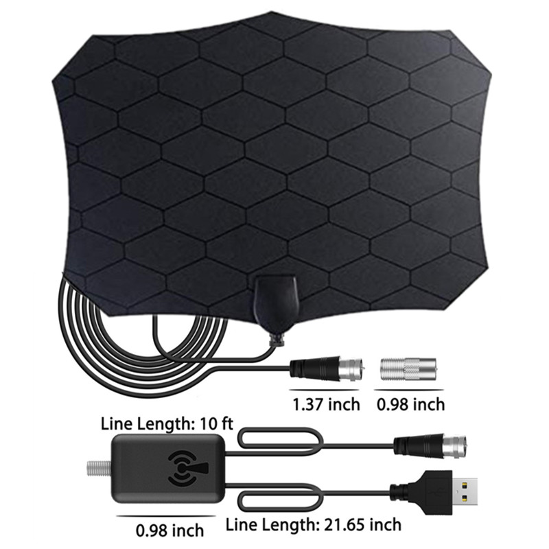 4K 1080P HDTV Antenna with Amplifier Signal Booster Mini Digital TV Antenna Enhanced Reception Indoor Use