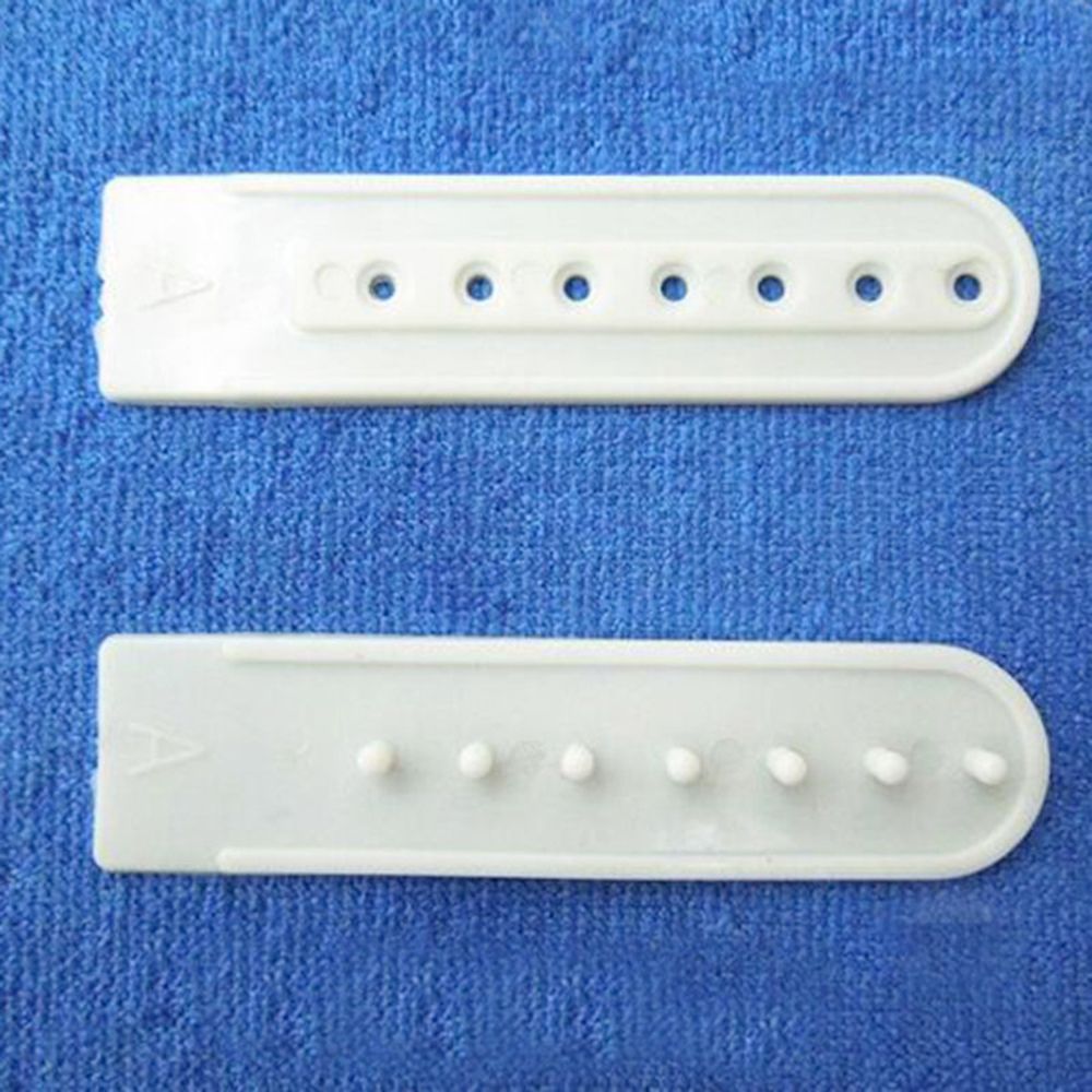10Pcs Snapback Strap Vervanging Met 7 Gaten Kleurrijke Hoed Reparatie Sluiting Gesp Clip Extender Voor Baseball Cap Hoed Accessoires: white
