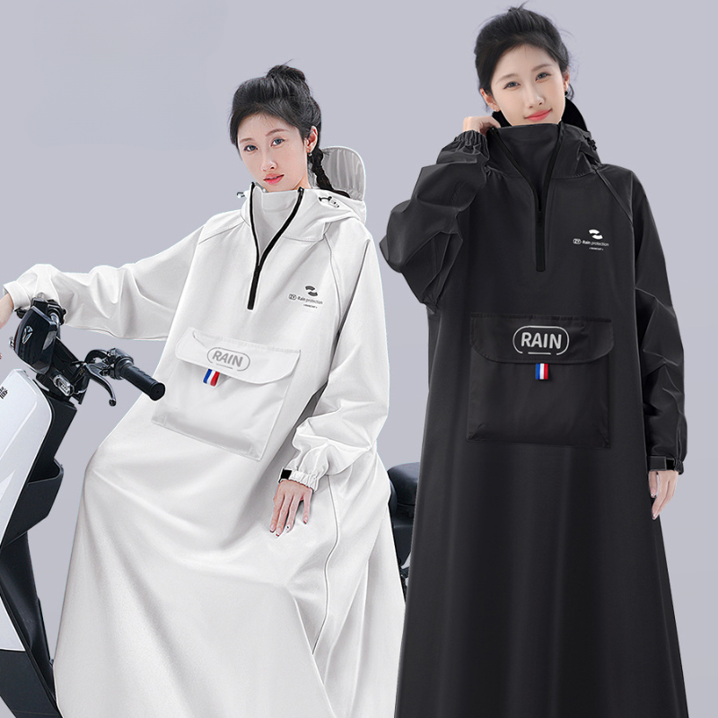 Female Cycling Raincoat Long Body Rainproof Men Adult One-piece Oxford Cloth Student Motorcycle Poncho Electric Car Raincoat