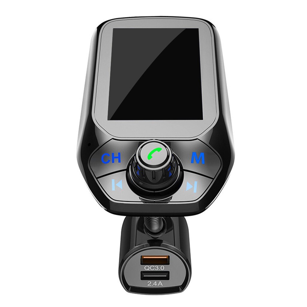 Car FM Transmitter Auto Scan Unused Station Radio Transmitter Adapter With QC 3.0 Quick Charging Port U Disk For Music