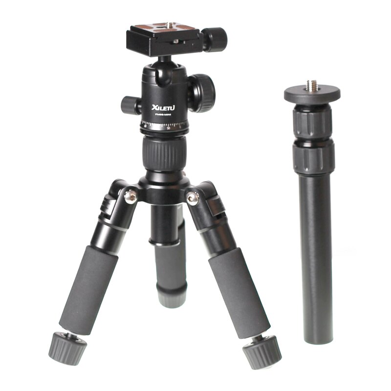XILETU FM5S-MINI Lightweight Alluminum Tripod Tabletop Mini Travel Stand Tripod with 360 Degree Ball Head For Digital Camera