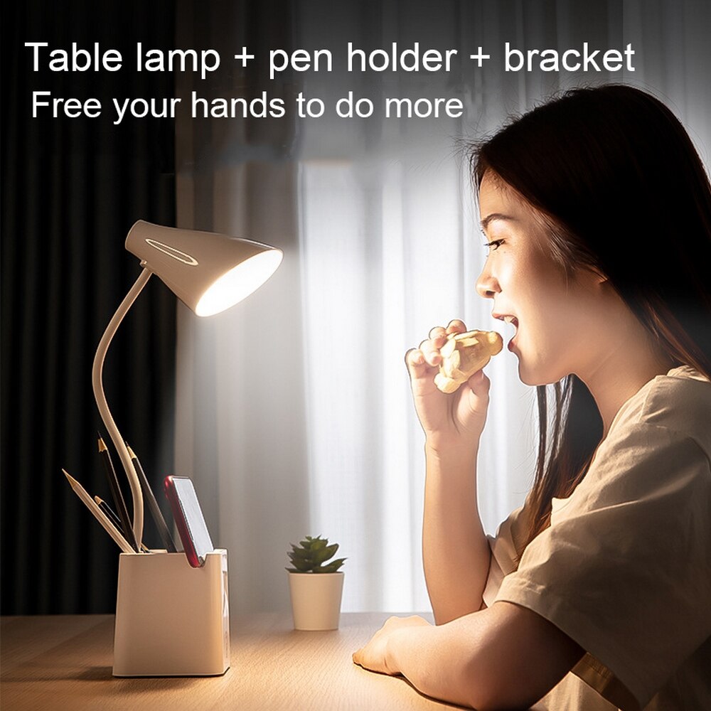 Led Smart Folding Tafellamp Oplaadbare Usb Oogbescherming Tafellamp Werk Lezen Index Lamp Thuis Slaapzaal Leren Lamp