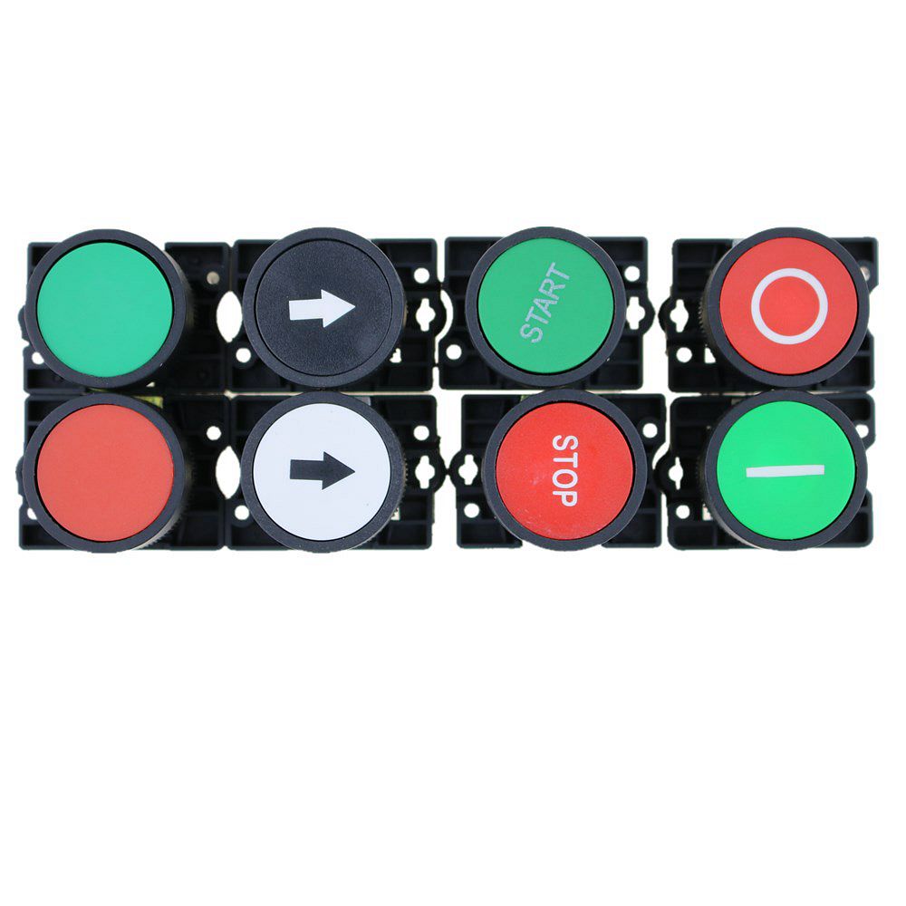 Self reset button switch 22mm start stop button with the arrow symbol XB2 flat touch switch button